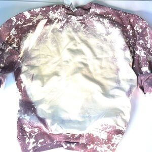 maroon bleached blank crewneck sweatshirt, commonly used  to print Size small